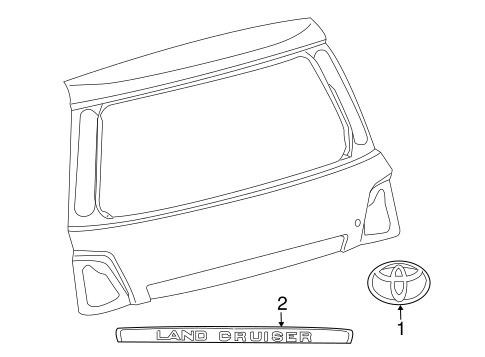 BODY/EXTERIOR TRIM - LIFT GATE for 2016 Toyota Land Cruiser #1