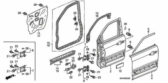 Front Door Panels for 2008 Honda Pilot #0