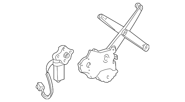 YW4Z-5423209-AA Деталь WINDOW REGULATOR, LEFT