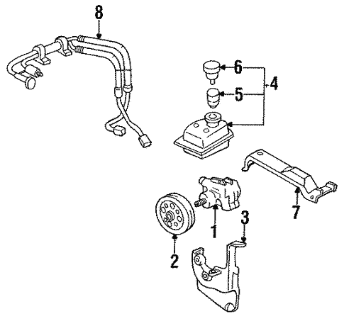 Pump & Hoses for 1990 Subaru Legacy #0