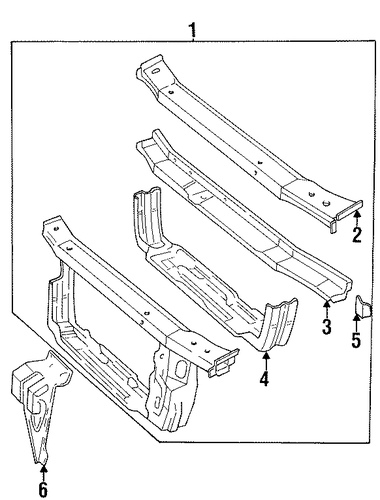 Lumina RADIATOR SUPPORT