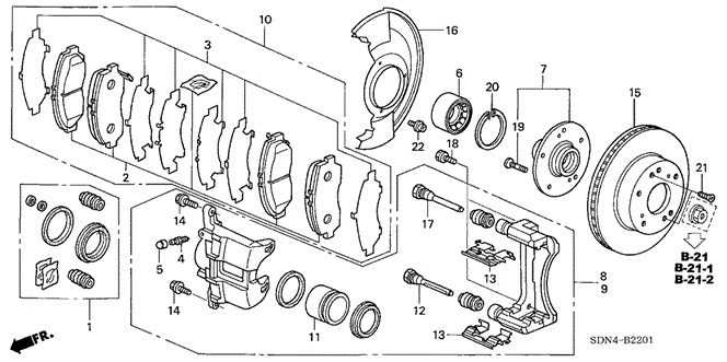 Chassis/Front Brake (2) for 2004 Honda ACCORD COUPE #1