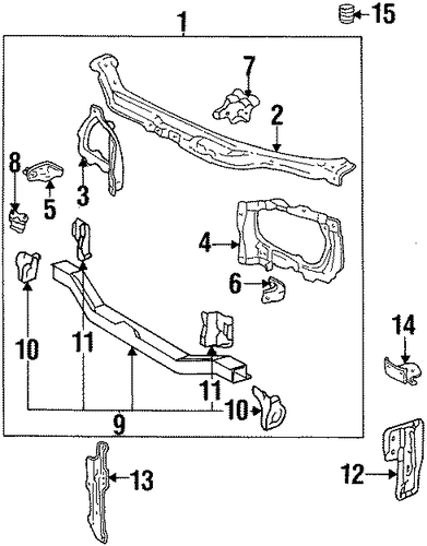 Prizm RADIATOR SUPPORT