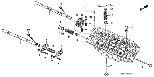 Engine/Valve - Rocker Arm (RR.) for 2002 Acura TL SEDAN #1