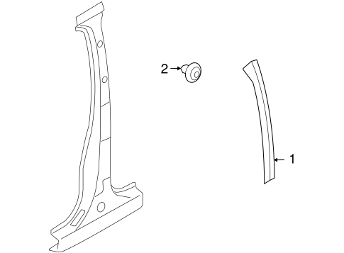 Astra EXTERIOR TRIM - PILLARS