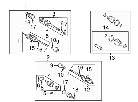 FRONT SUSPENSION/DRIVE AXLES for 2004 Toyota Highlander #2