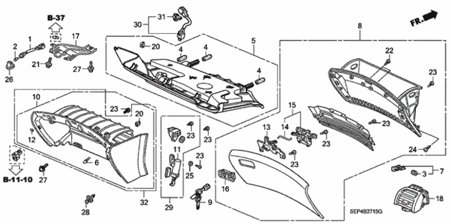 Instrument Panel Garnish (Passenger Side) for 2006 Acura TL #0