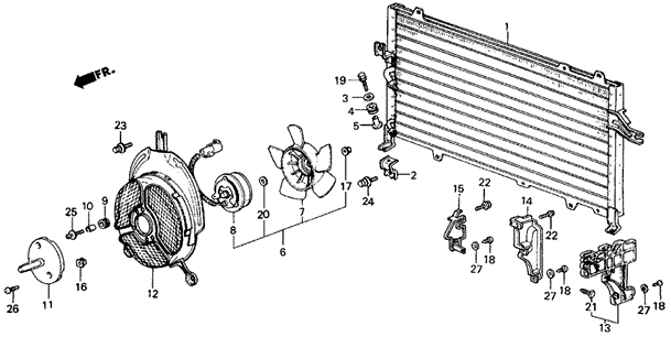 BODY / AIR CONDITIONING/A/C CONDENSER (KEIHIN) for 1984 Honda CIVIC HATCHBACK #1