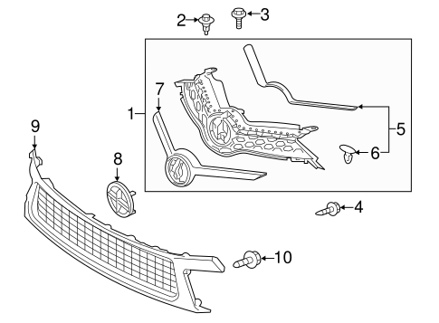 BODY/GRILLE & COMPONENTS for 2016 Scion iM #1