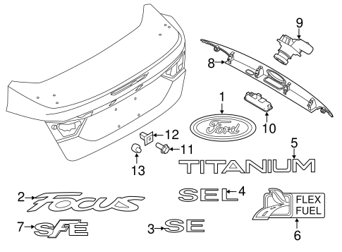 Electrical/Liftgate for 2012 Ford Focus #1