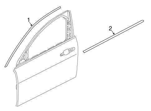 XF EXTERIOR TRIM - FRONT DOOR