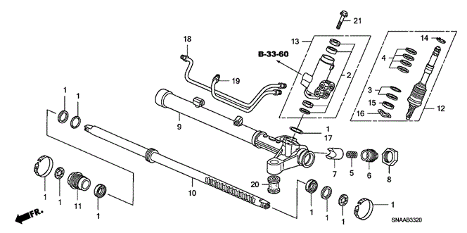 CHASSIS/P.S. GEAR BOX COMPONENTS (HPS) for 2009 Honda CIVIC SEDAN #1