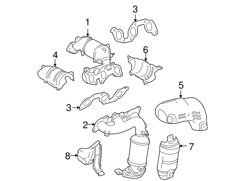 EXHAUST SYSTEM/EXHAUST MANIFOLD for 2006 Toyota Sienna #1