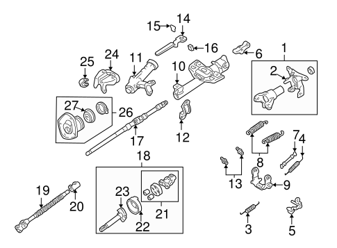 STEERING/STEERING COLUMN ASSEMBLY for 2001 Toyota Land Cruiser #1