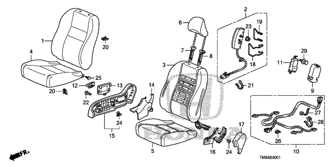 INTERIOR / BUMPER/FRONT SEAT (PASSENGER SIDE) for 2012 Honda INSIGHT #1