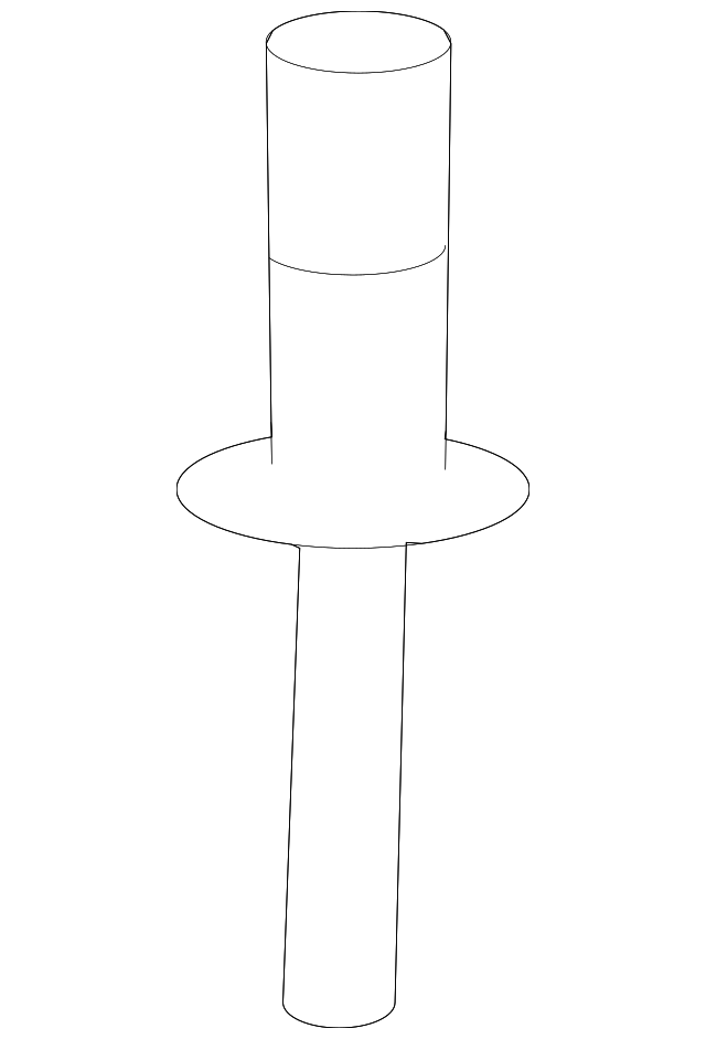 C2C10236 Деталь AIR DEFLECTOR RIVET, RIGHT
