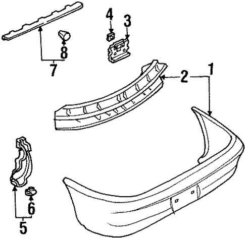 Tracer BUMPER & COMPONENTS - REAR 2