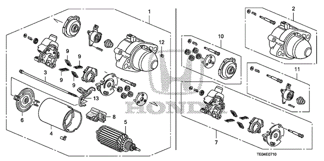 ENGINE/STARTER MOTOR (MITSUBA) (L4) for 2010 Honda ACCORD COUPE #1