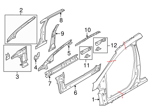 Body/Center Pillar for 2017 Ford Focus #1