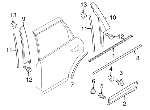 Cayenne EXTERIOR TRIM - REAR DOOR