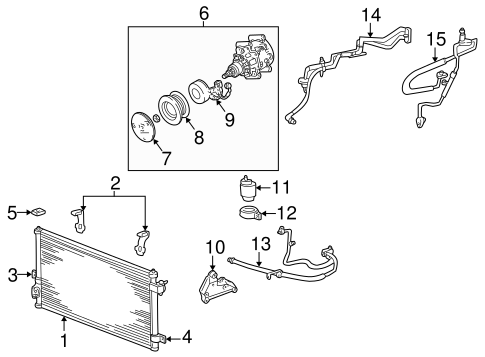 HVAC/Condenser, Compressor & Lines for 2002 Ford Thunderbird #1