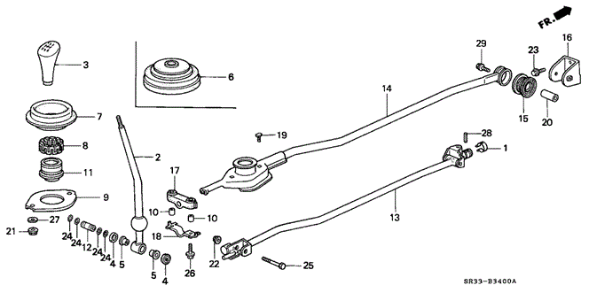Chassis/Shift Lever for 1992 Honda CIVIC HATCHBACK #1