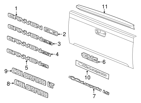 Canyon EXTERIOR TRIM - PICK UP BOX 2