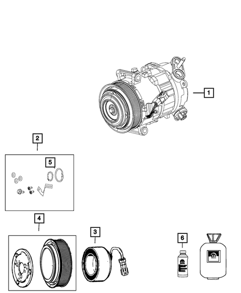 Air Conditioner Compressor and Mounting for 2016 Chrysler 200 #1