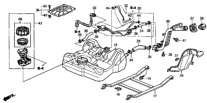 Electrical/Exhaust/Heater/Fuel/Fuel Tank (1) for 2003 Honda CIVIC SEDAN #1
