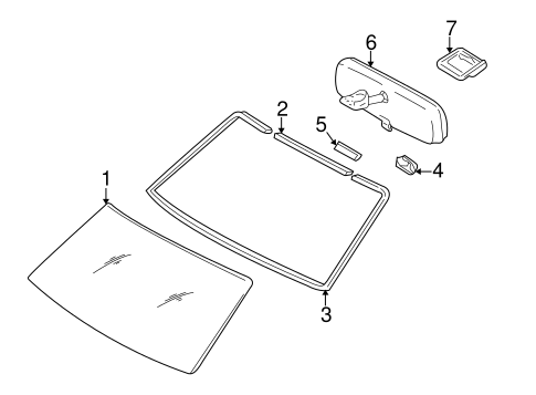 BODY/GLASS - WINDSHIELD for 2002 Toyota Tundra #1