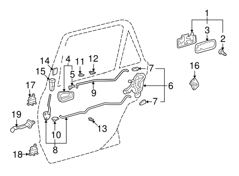BODY/LOCK & HARDWARE for 2002 Toyota Corolla #2