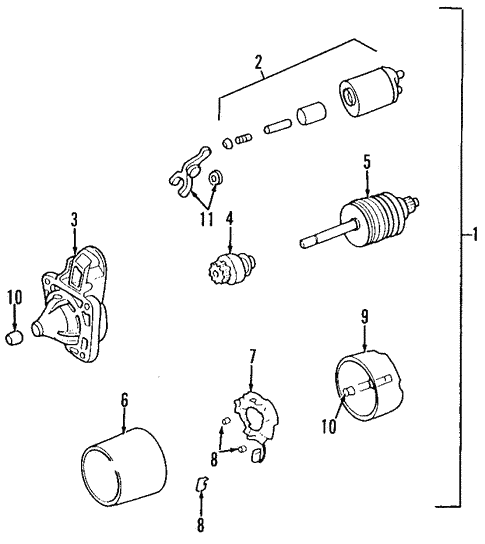 Starter for 2000 Kia Spectra #0