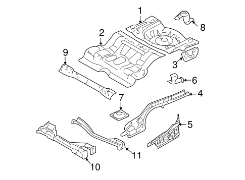 Fusion REAR FLOOR & RAILS 2