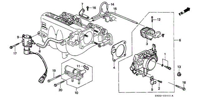 ENGINE/THROTTLE BODY (2) for 1991 Honda CIVIC HATCHBACK #1