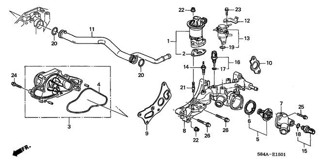 ENGINE/WATER PUMP - SENSOR (V6) for 2002 Honda ACCORD SEDAN #1