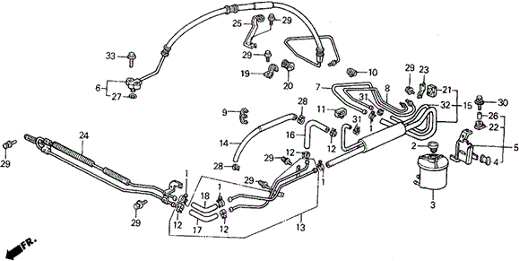 CHASSIS/P.S. HOSES - PIPES for 1990 Honda CIVIC 5-DOOR #1