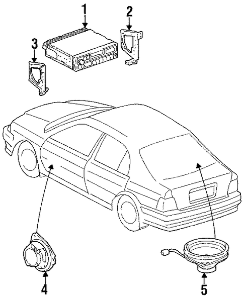 BODY/SOUND SYSTEM for 1997 Toyota Paseo #1