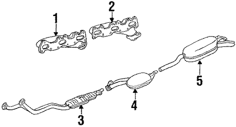 Exhaust Manifold for 1995 Mercedes-Benz E 320 #0