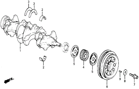 ENGINE/CRANKSHAFT for 1985 Honda CIVIC 5-DOOR #1