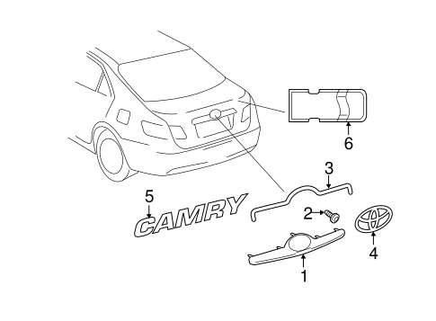 BODY/EXTERIOR TRIM - TRUNK for 2009 Toyota Camry #1
