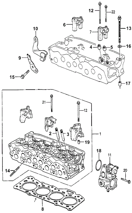 Engine/Cylinder Head for 1982 Honda ACCORD HATCHBACK #1