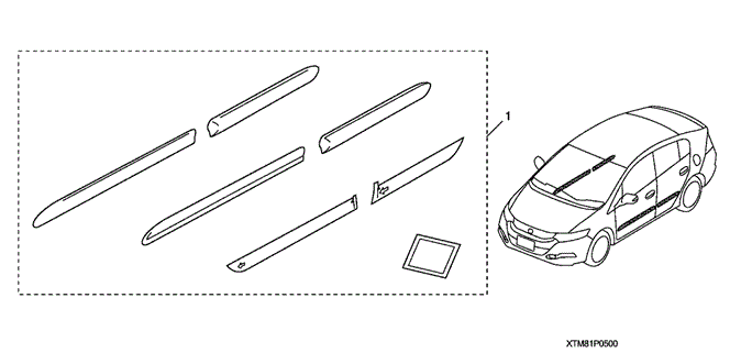 ACCESSORIES/BODY SIDE MOLDING for 2011 Honda INSIGHT #1