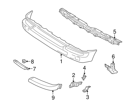 BODY/BUMPER & COMPONENTS - FRONT for 1998 Toyota Tacoma #3