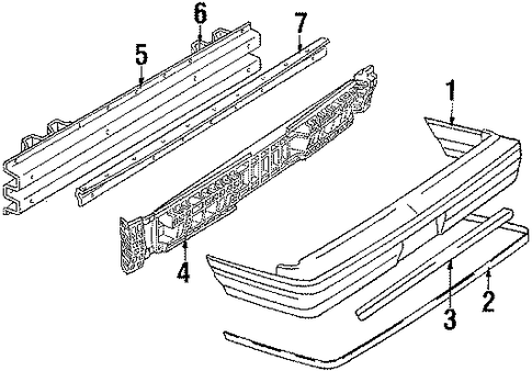 Cutlass Ciera BUMPER & COMPONENTS - REAR