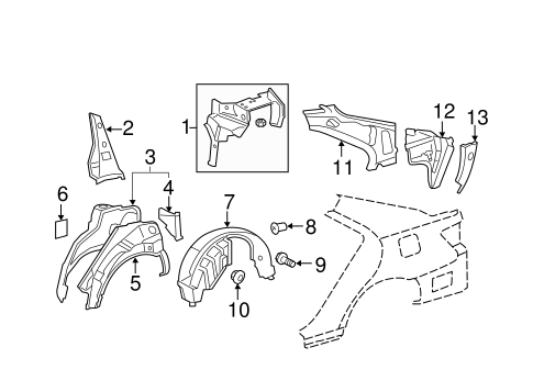 BODY/INNER STRUCTURE for 2009 Toyota Camry #1