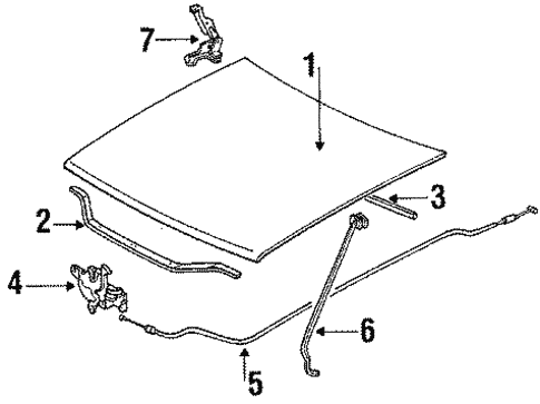Body/Hood & Components for 1990 Toyota Tercel #1