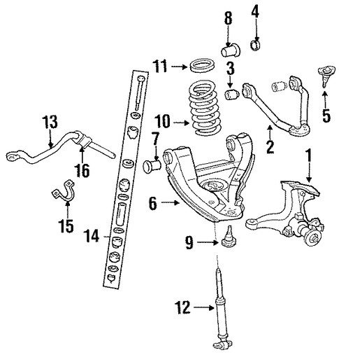 K3500 Pickup STABILIZER BAR & COMPONENTS 2