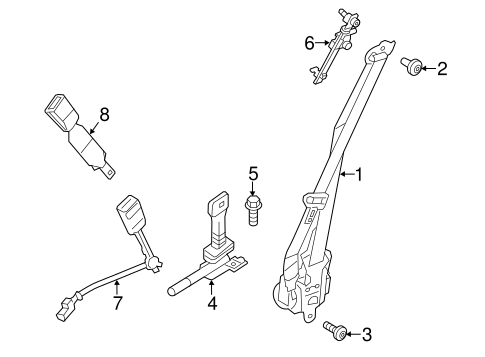 Electrical/Front Seat Belts for 2013 Ford Taurus #1