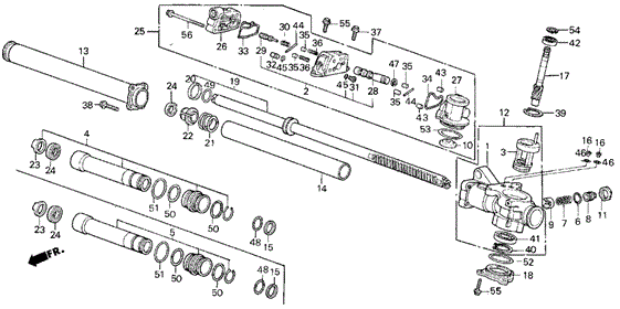 CHASSIS/P.S. GEAR BOX (1) ('85-'86) 4DR for 1985 Honda CIVIC SEDAN #1