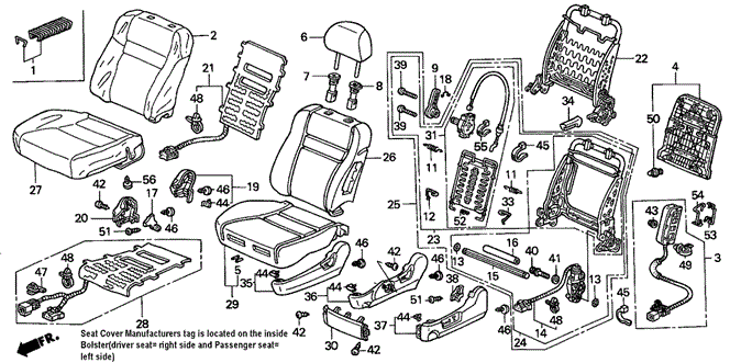 INTERIOR / BUMPER/FRONT SEAT (L.) for 2005 Honda ACCORD SEDAN #1